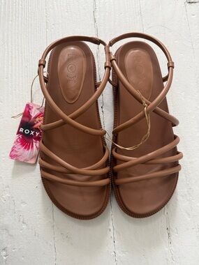 New Roxy Women's Brooke Brown Multi-Strap Sandals - size 10